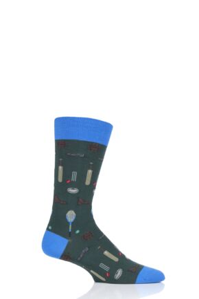 Mens 1 Pair Scott Nichol All Over Sports Cotton Socks