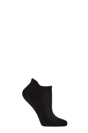 Ladies 1 Pair Tavi Noir Savvy Organic Cotton Low Rise Yoga Socks with Grip Embers Twinkle 6-8.5 Ladies