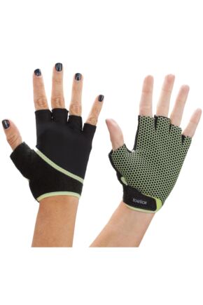 Mens and Ladies 1 Pair ToeSox Yoga Half Finger Grip Gloves