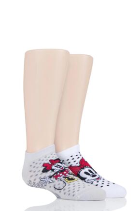 Boys and Girls 2 Pair Tavi Noir with Disney Tiny Soles Minnie Gripper Socks