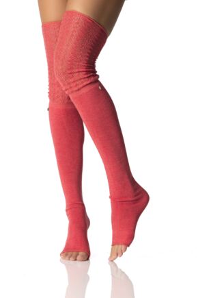 Ladies 1 Pair ToeSox Sasha Over The Knee Open Foot Slouch Socks