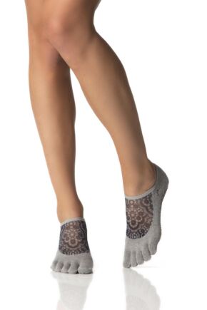 Ladies 1 Pair ToeSox Full Toe Organic Cotton Luna Mesh Socks