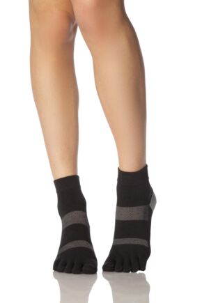 Ladies 1 Pair ToeSox Minnie Sports Full Toe Ankle High Socks