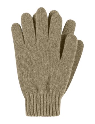 Ladies 1 Pair Great & British Knitwear Made In Scotland 100% Cashmere Plain Gloves In Green