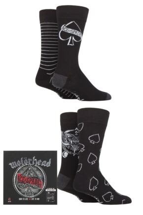 Motorhead 4 Pair Exclusive to SOCKSHOP Gift Boxed Cotton Socks