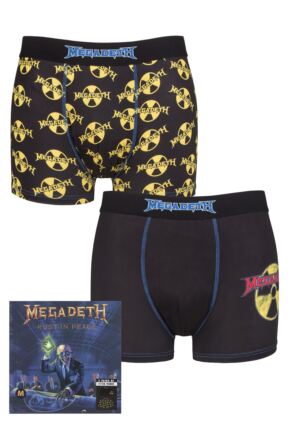 Megadeth 2 Pack Exclusive to SOCKSHOP Gift Boxed Boxer Shorts