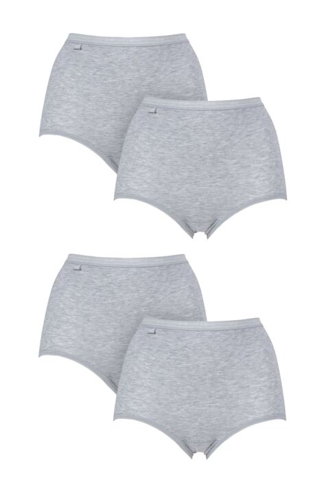 Ladies 4 Pair Sloggi Basic+ Maxi Briefs In 2 Colour From SOCKSHOP