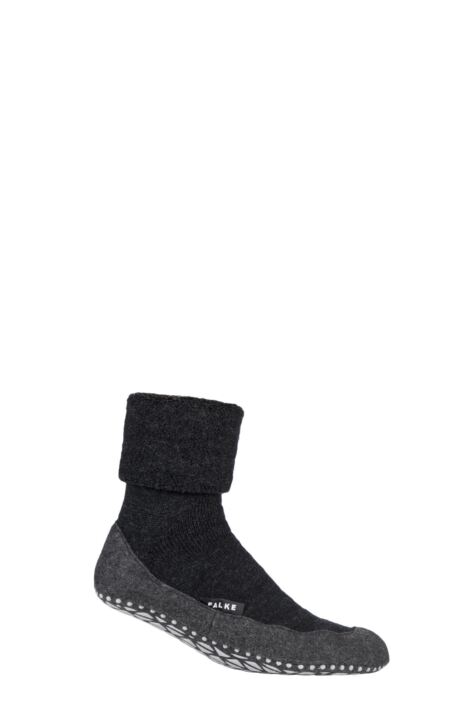 FALKE Men's Cosyshoe Wool Slipper Socks - 1 Pair With Grips On Sole, Merino Wool, Fold-Over Cuff (Sizes US 5-12) - View #2