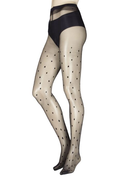 Falke Red Velvet All Over Heart Tights 