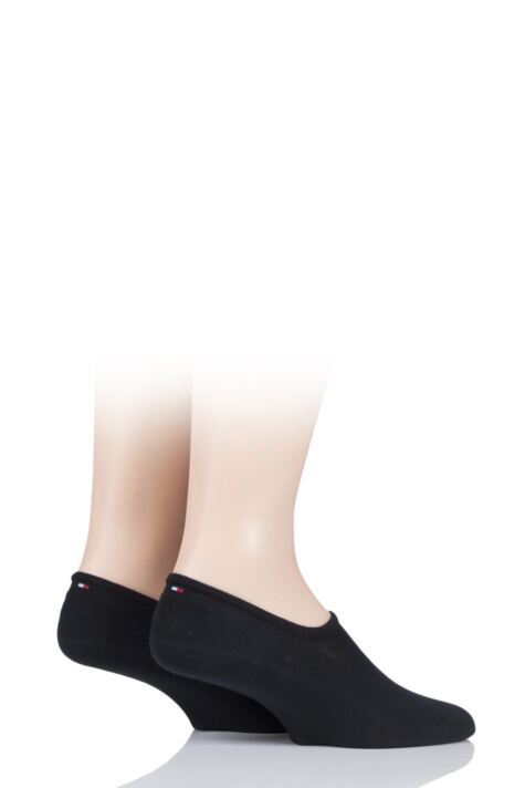 Tommy Hilfiger Donna 2 Pair Plain Cotton Socks Footie Invisible Tommy Hilfiger Donna 2 Pair Plain Cotton Socks Footie Invisible