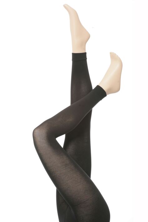 Ladies Falke Cotton Touch Footless Tights from SOCKSHOP