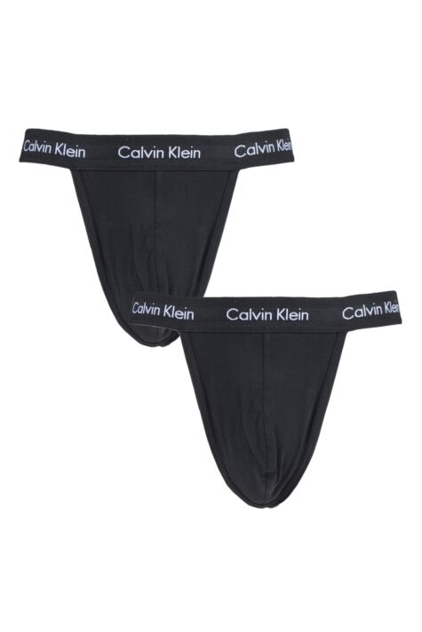 Mens 2 Pack Calvin Klein Cotton Stretch Thong Briefs from SOCKSHOP