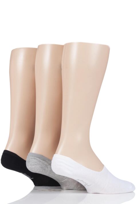 Mens 3 Pair SockShop Cotton Shoe Liner Socks