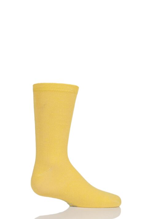 Girls and Boys 1 Pair SockShop Plain Bamboo Knee High Socks with Comfort Cuff and Handlinked Toes