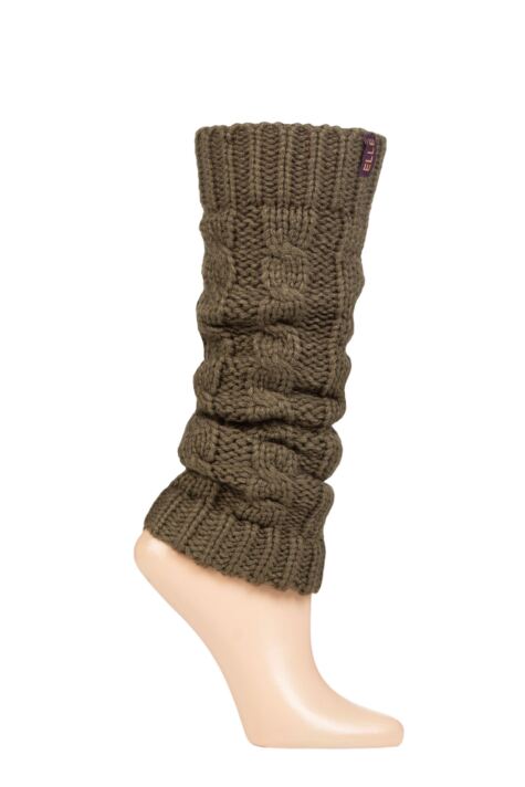 Ladies Elle Chunky Cable Knit Leg Warmers from SOCKSHOP