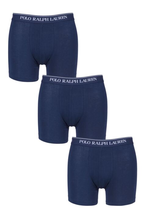 Mens Clothing Underwear Boxers briefs Polo Ralph Lauren Pack Of Three Cotton-blend Boxer Briefs in Blue for Men 
