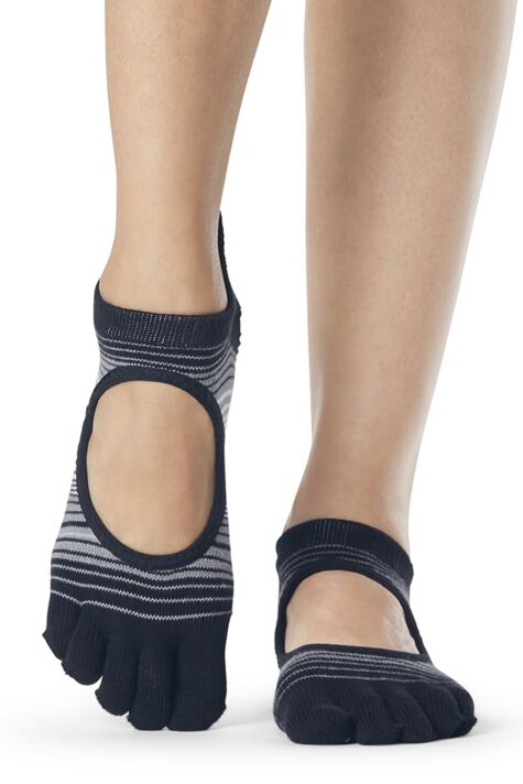 ToeSox Women's Bellarina Full Toe Grip Non-Slip for Ballet Yoga Pilates Barre Toe Socks 
