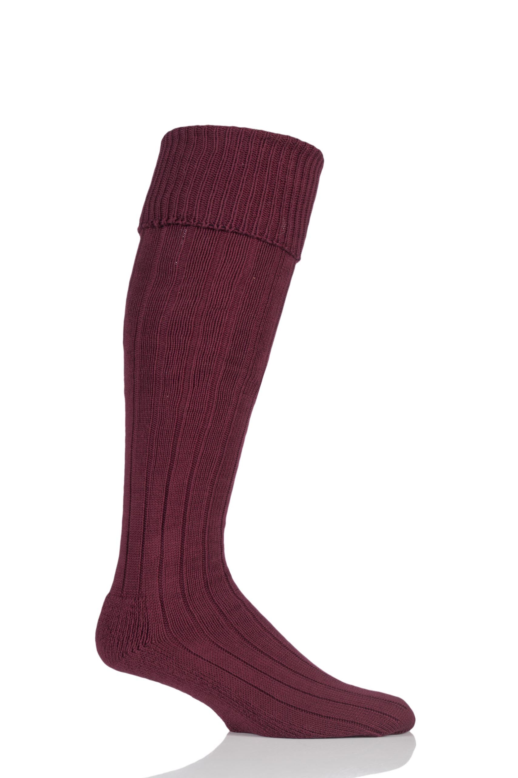 Image of 1 Pair Port Birkdale Cotton Cushioned Knee High Golf Socks Men's 7-11 Mens - Glenmuir