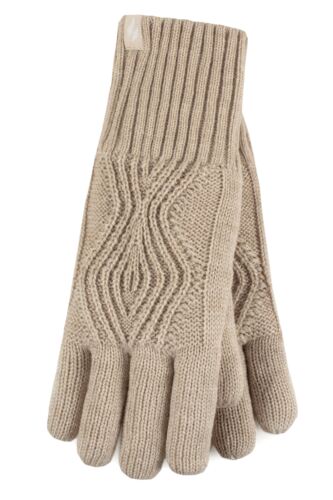 Women's 1 Pair SOCKSHOP Heat Holders Tampere Centre Cable Gloves