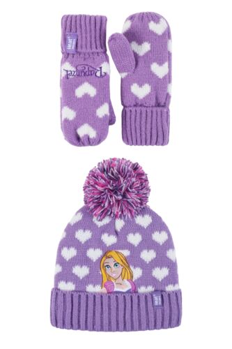 Kids 1 Pack SOCKSHOP Heat Holders Disney Rapunzel Hat & Mittens