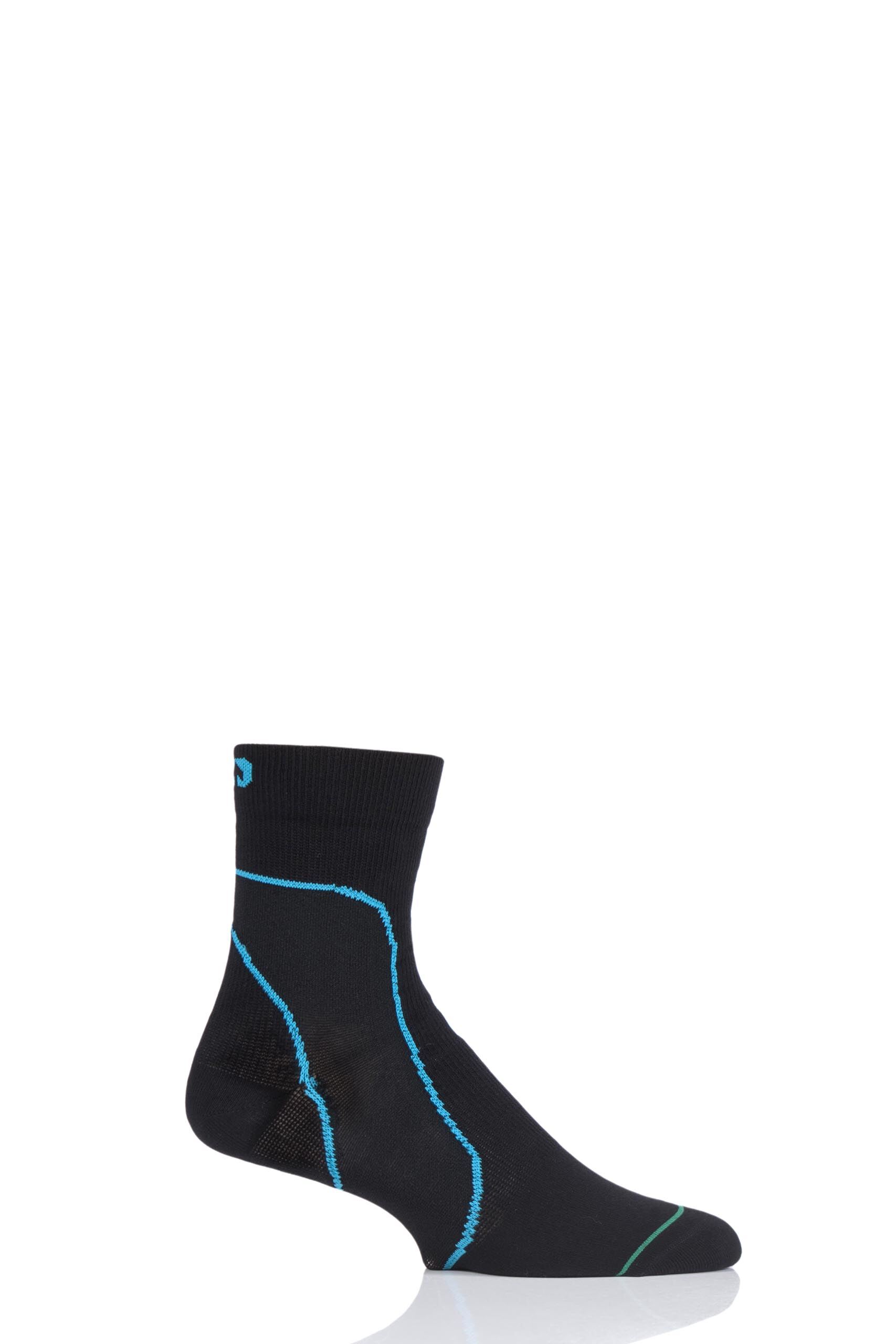 Image of 1 Pair Black Ultimate Compression Support SockÂ  Unisex 12-14 Unisex - 1000 Mile