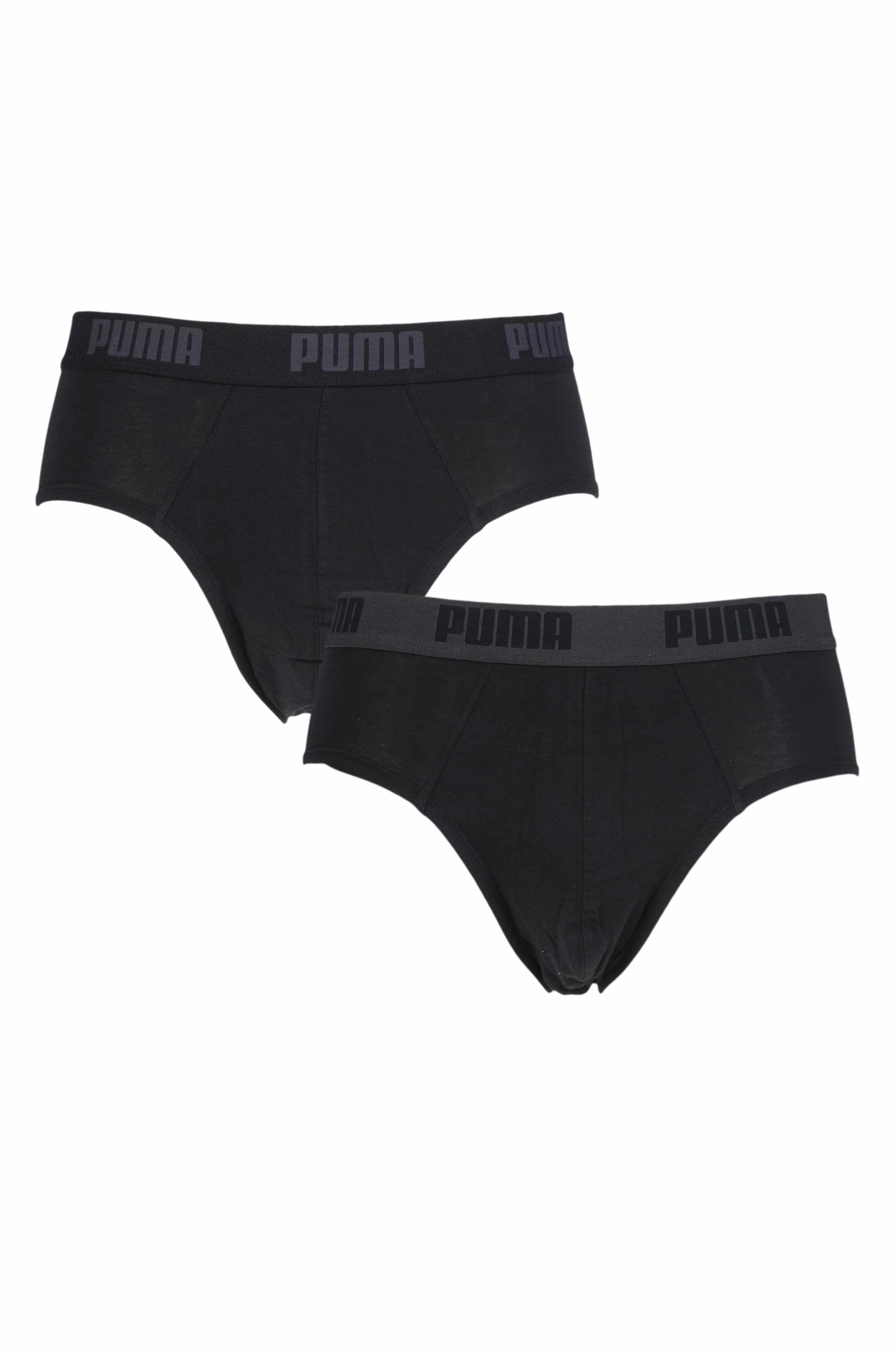 Image of 2 Pack Black Basic Everyday Cotton Briefs Men's Large - Puma