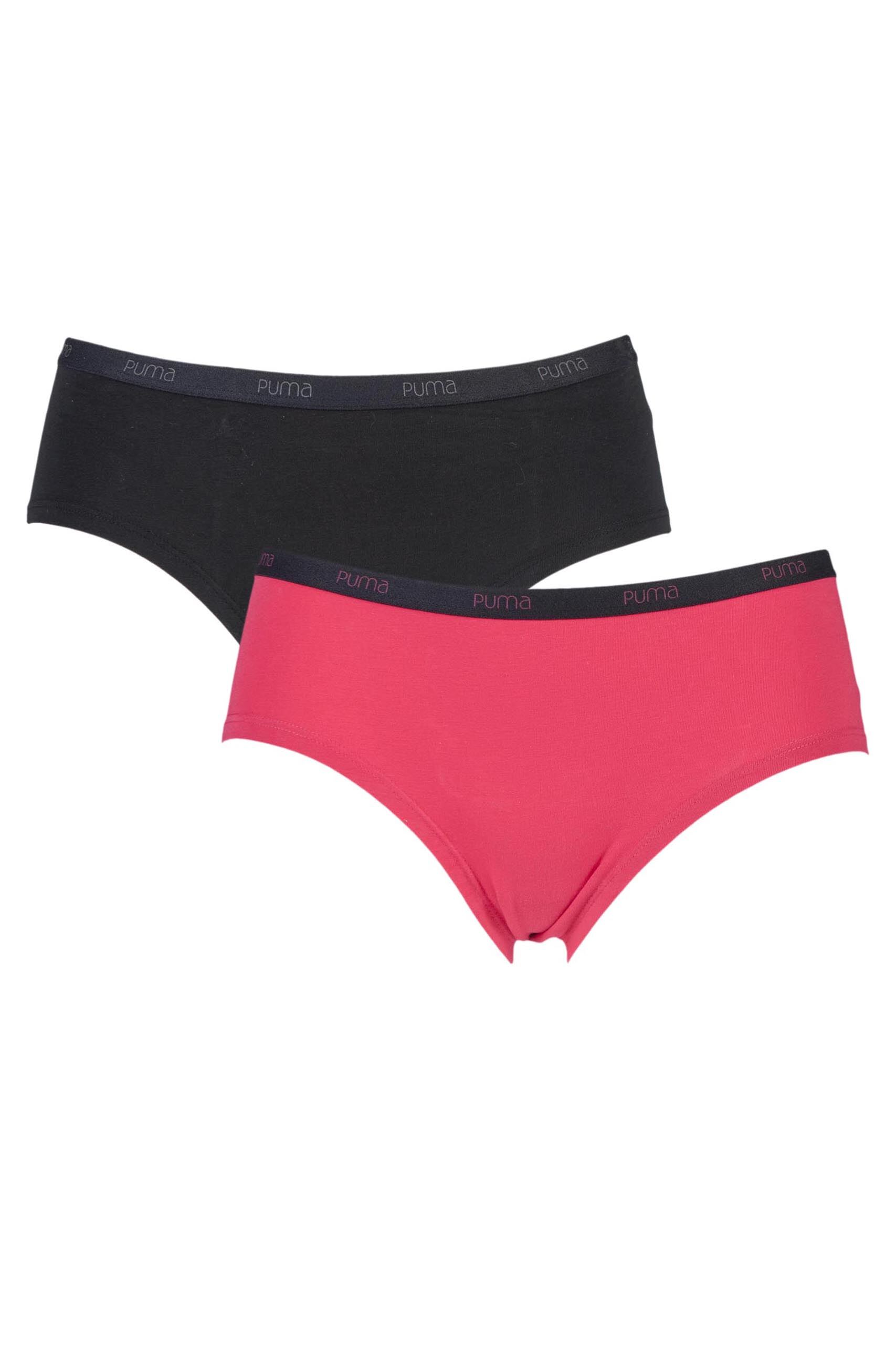 Image of 2 Pack Pink / Black Basic Hipsters Ladies Extra Large - Puma