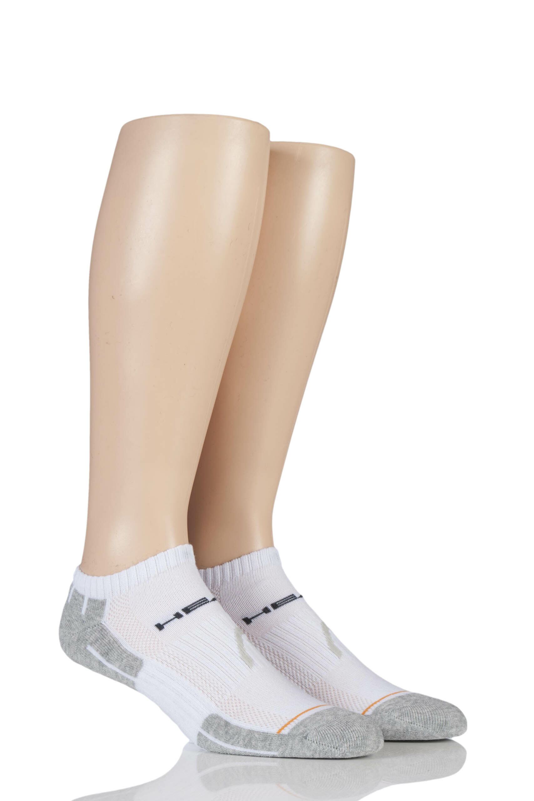 Image of 2 Pair White Performance Sport Sneaker Socks In White Men's 6-8 Mens - Head