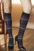 Ladies 1 Pair Trasparenze Cinabro Multi Striped Knee High Socks