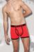 Mens 2 Pack Dare to Wear Colourburst Red and Black Fitted Keyhole Trunks 25% OFF This Style