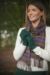 Ladies 1 Pair Great & British Knitwear Made In Scotland 100% Cashmere Plain Gloves In Green