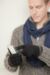 Mens 1 Pair Isotoner Smartouch Chunky Knit Stripe Gloves