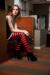 Ladies 1 Pair Silky Scarlet Ringer Striped Tights