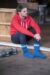 Mens 1 Pair Heat Holders For Football Fans Socks In Blue and White