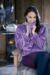 Ladies SockShop Heat Holders Snugover Fleece Jumper In Purple