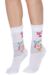 Ladies 1 Pair Jonathan Aston Ecstatic Floral Striped Socks