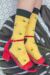 Ladies 1 Pair Moustard Fruit Design Socks - Lemon