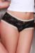 Ladies 1 Pair Kinky Knickers Black And Ivory Handmade In The UK Straight Lace Trim Knickers