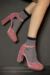 Ladies 3 Pair SockShop Velvet Soft Floral Stripe and Plain Socks
