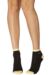 Ladies 3 Pair Elle Plain Anklets with Contrast Heel and Toe