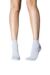 Ladies 3 Pair Elle Plain Comfort Cuff Cotton Ankle Socks with Hand Linked Toes