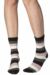 Ladies 3 Pair Elle Striped Cotton Socks