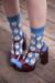 Ladies 3 Pair Elle Patterned Cotton Socks