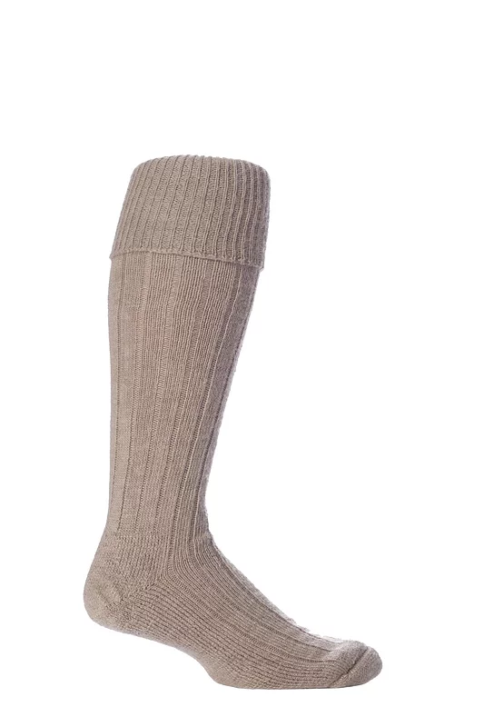 Mens and Women's 1 Pair SOCKSHOP of London Mohair Knee High Socks With Extra Cushioning and Ribbed Top
