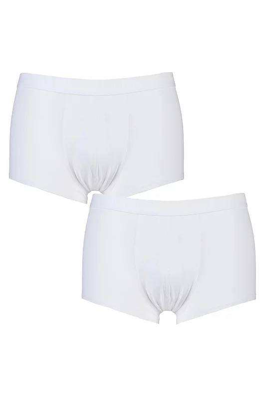 Mens 2 Pack Sloggi 24/7 Basic Natural Cotton Hipster Briefs White 34