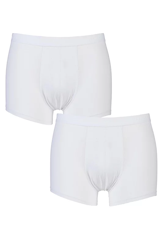 Mens 2 Pack Sloggi 24/7 Basic Natural Cotton Boxer Shorts