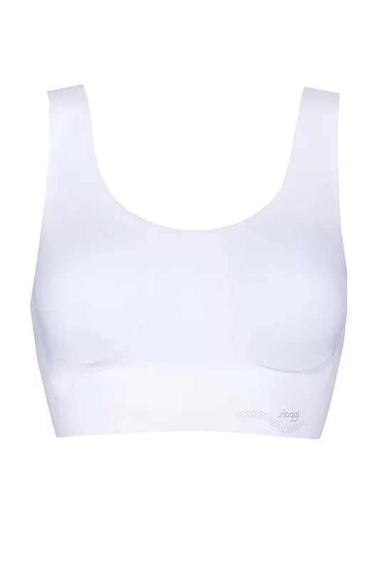 Women's Sloggi Zero Feel Seamfree Bralette Top with Removable Pads White Large