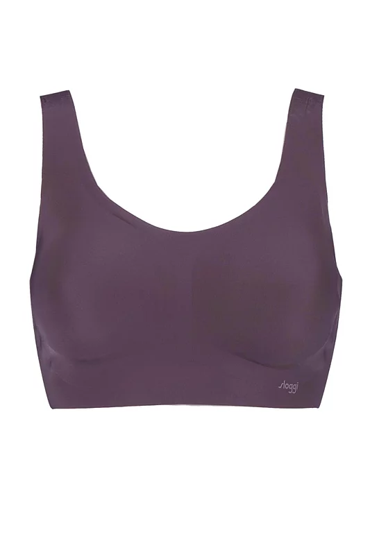 Women's Sloggi Zero Feel Seamfree Bralette Top with Removable Pads Kaluha Medium