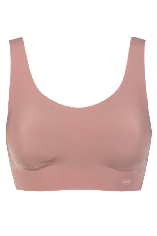 Women's Sloggi Zero Feel Seamfree Bralette Top with Removable Pads Cacao Large