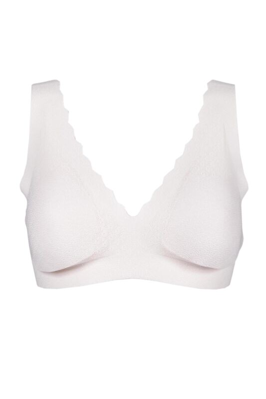 Women's Sloggi Zero Feel Seamfree Lace Bralette Angora Small